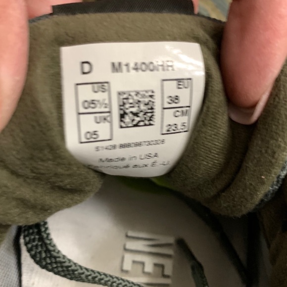 RARE New Balance army green hints of red gray sneakers collectors Size W 7/M 5.5 - Picture 14 of 16